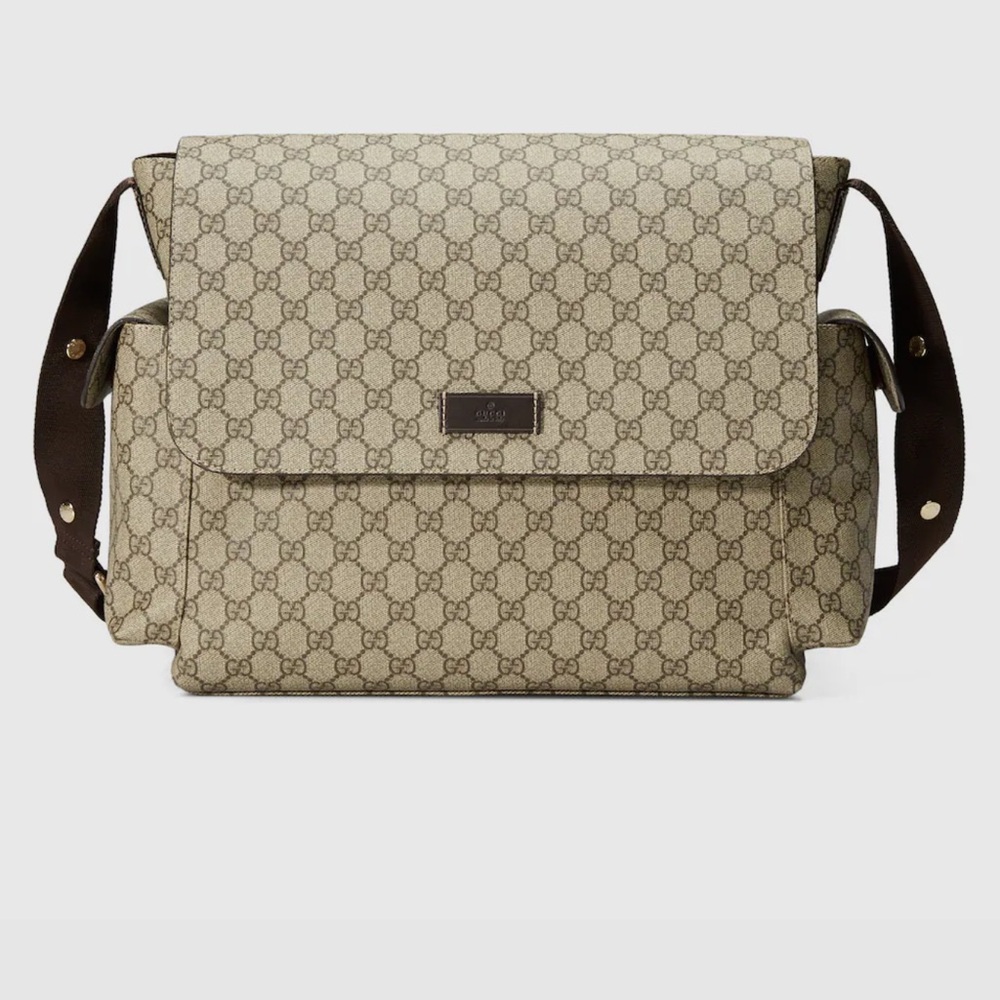 Gucci Beige and Brown Diaper Bag